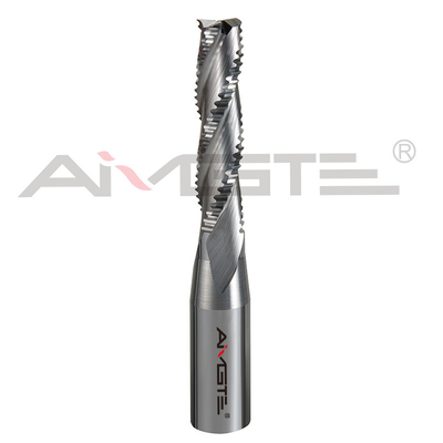 0.6μm Aluminium Roughing Endmill H6 3 Flute Roughing End Mill Disesuaikan