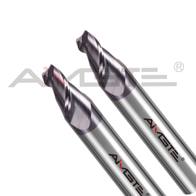 0.4μm 2 Flute End Mills Solid Carbide Taper End Mill Customized With TiAlN Coating