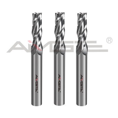 4 Flutes Carbide End Mill Polished Square Cutting End Mill Uncoated For Aluminium
