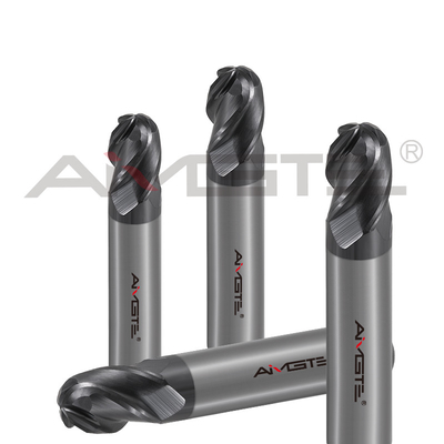 R10 Vier Flöten Endmühle 0,4 μm Karbidkugel Endmühle H6 für Stahl