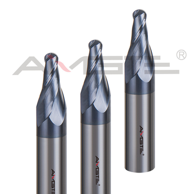 High Speed Carbide End Mill HRC45 Carbide Tapered Ball End Mill Untuk CNC Metal Milling