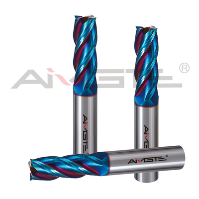 HRC65 Carbide End Mill 10mm End Mill Untuk Harded Steel Dan Titanium
