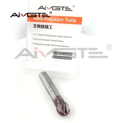 4 Flöten Custom End Mill Ball Nase Lollipop Fräsmaschine 16mm mit AlTiN Beschichtung