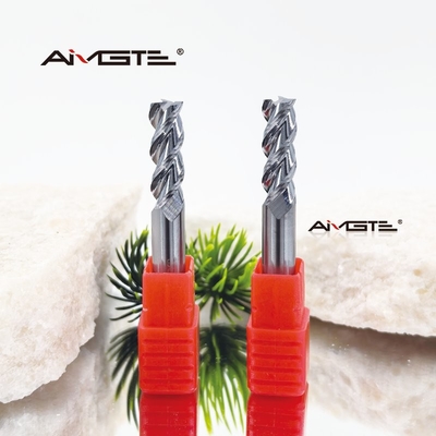 Premium 3 Flute Solid Carbide End Mills Untuk Aluminium Ultra Smooth Machining