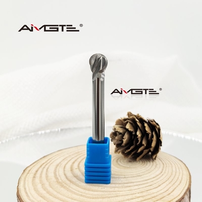 Solid Carbide 4 Flöte Lollipop Router Bit Radius Fräswerkzeug für Titan Edelstahl Aluminium
