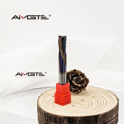 Solid Carbide 2 Flute Up Cut Router Bit DLC Coated For Non Ferrous Metals  Composite Materials