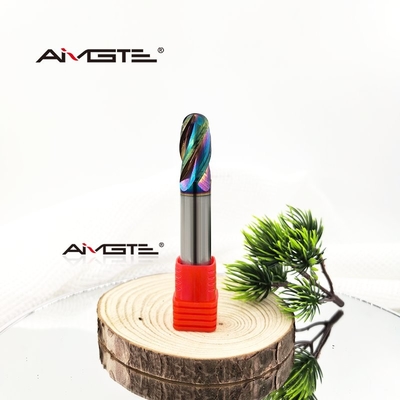 R6 Radius 4 Flute DLC Coated Carbide Ball End Mill Specialized Aluminum CNC Milling Cutter