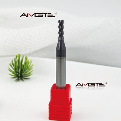 3mm 4 Flute Solid Carbide End Mill Micro Grain Tungsten Steel Milling Cutter for Steel CNC Precision Tool HRC55 Hardness TiAlN Coated